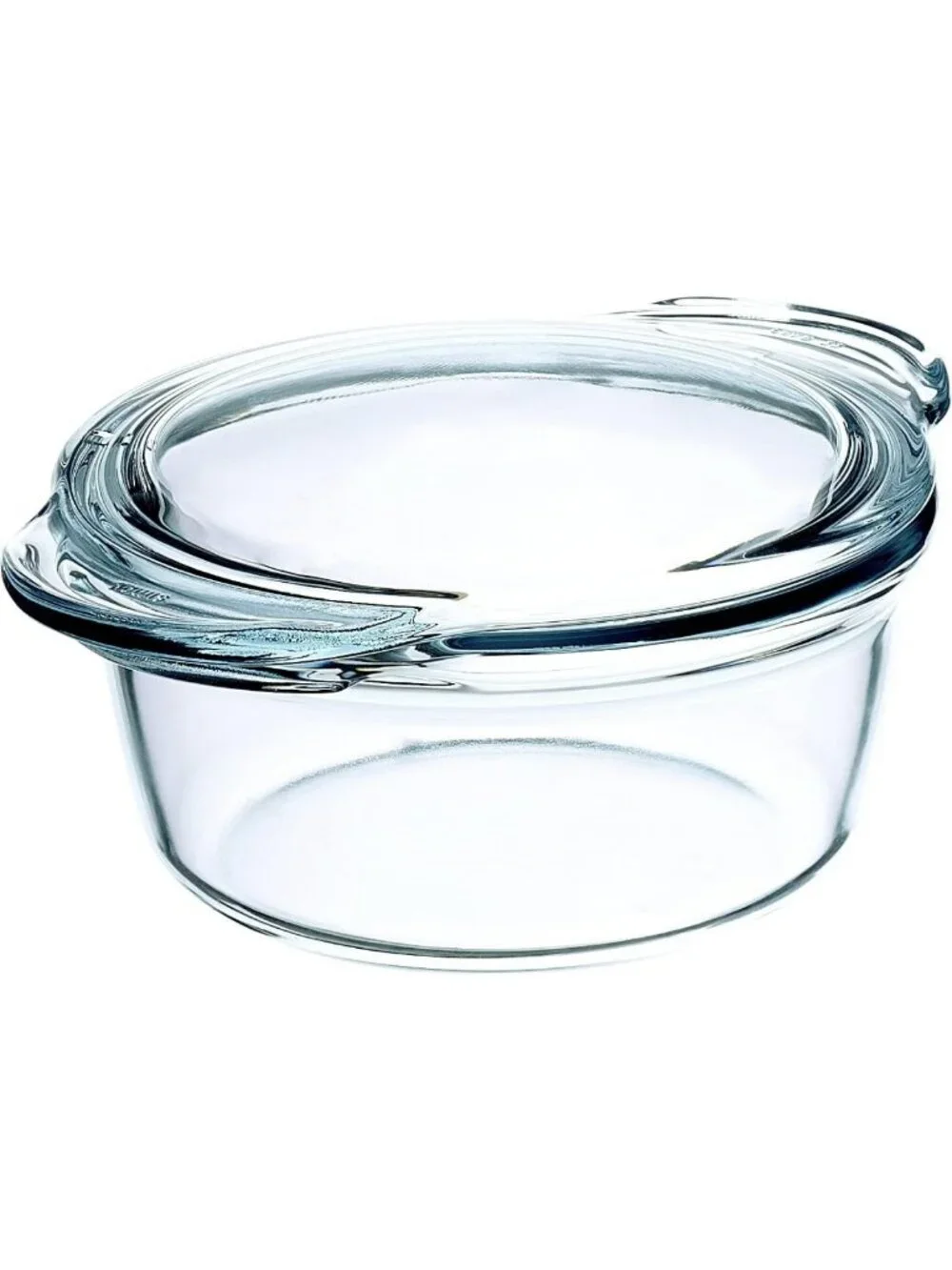 Clear Glass Casserole Dish with Lid & Handles - 1.75 Quart Oven, Microwave Safe